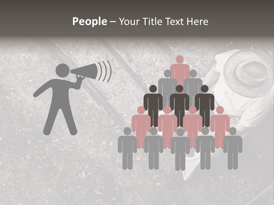 Old Man Sitting On Steps Alone, Hdr Image PowerPoint Template