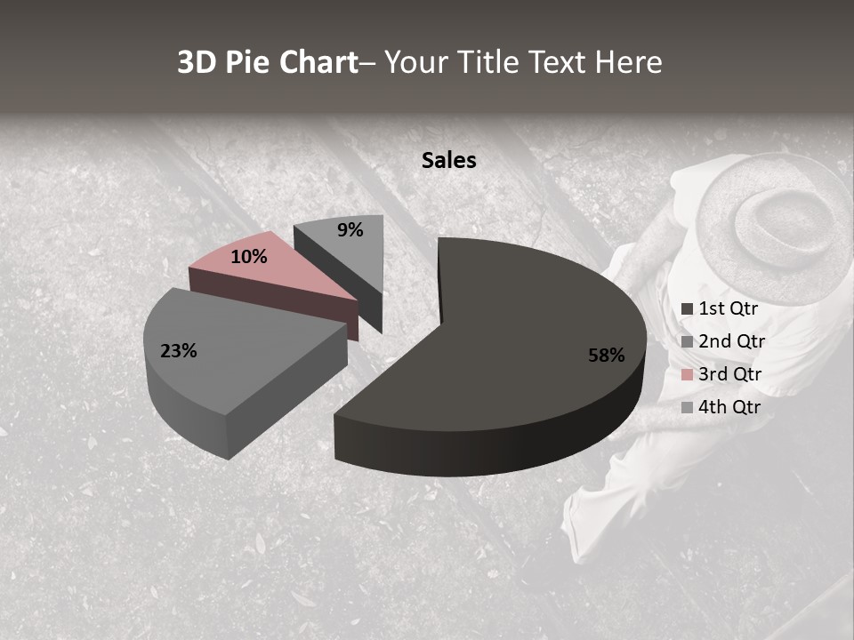 Old Man Sitting On Steps Alone, Hdr Image PowerPoint Template