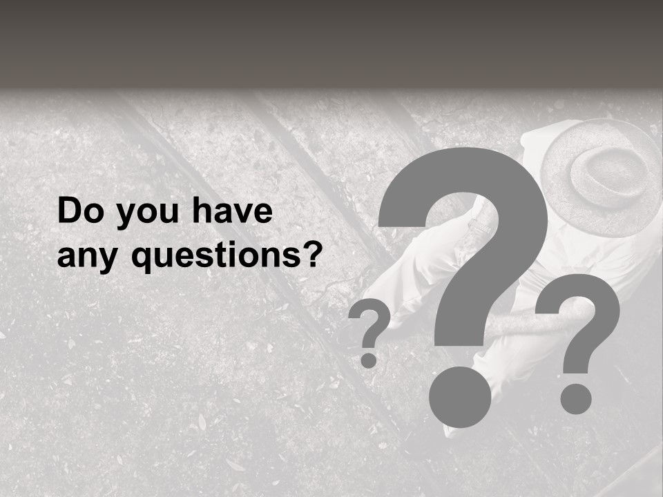 Old Man Sitting On Steps Alone, Hdr Image PowerPoint Template