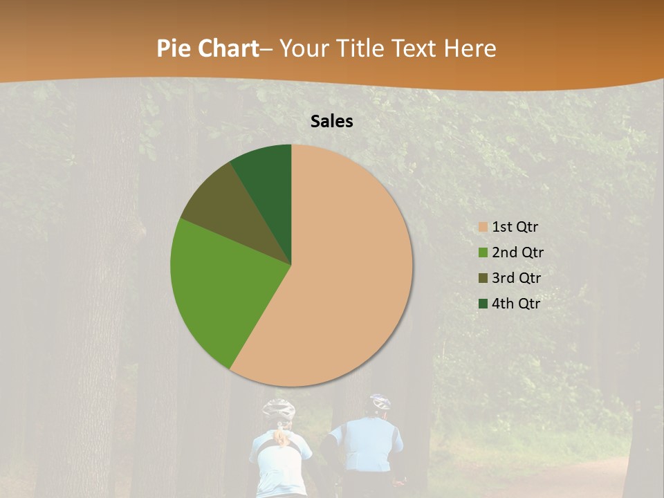 Two Bikers In The Oak Alley PowerPoint Template