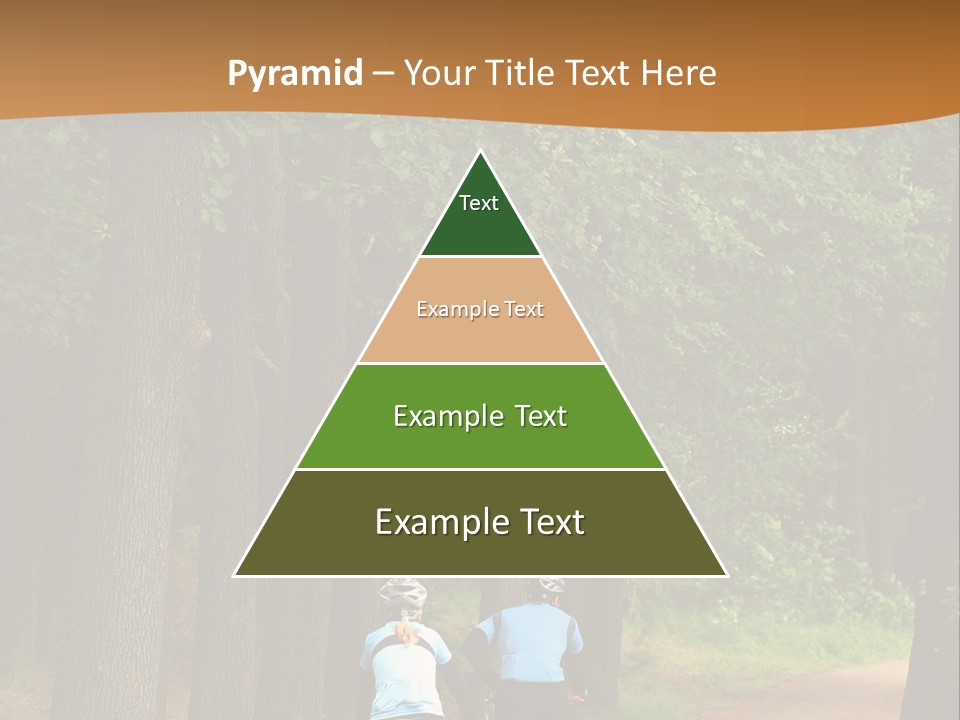 Two Bikers In The Oak Alley PowerPoint Template