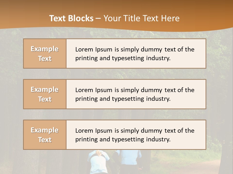 Two Bikers In The Oak Alley PowerPoint Template