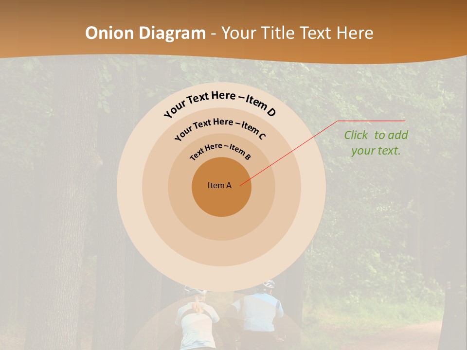 Two Bikers In The Oak Alley PowerPoint Template