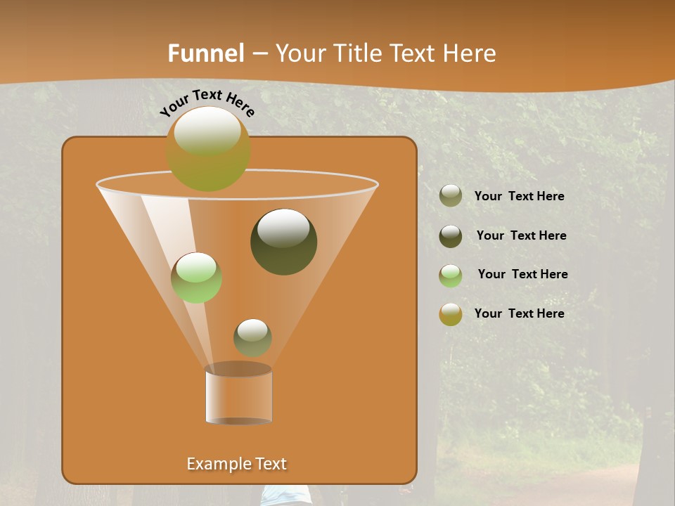 Two Bikers In The Oak Alley PowerPoint Template