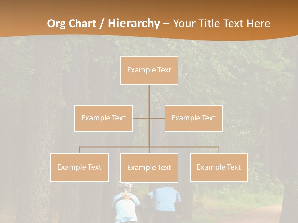 Two Bikers In The Oak Alley PowerPoint Template