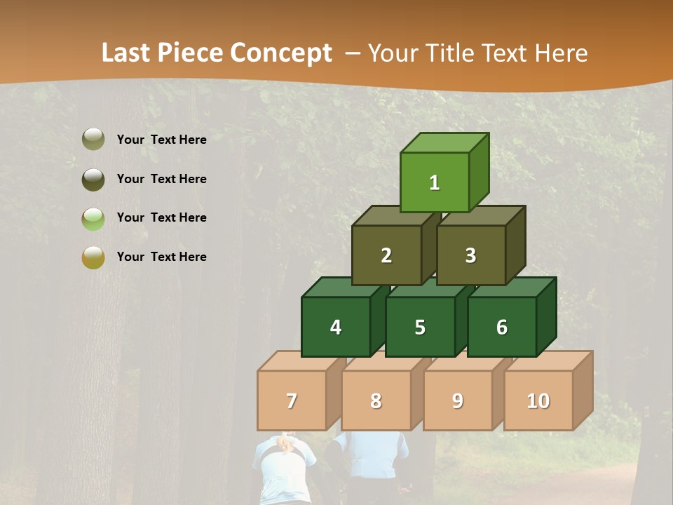 Two Bikers In The Oak Alley PowerPoint Template