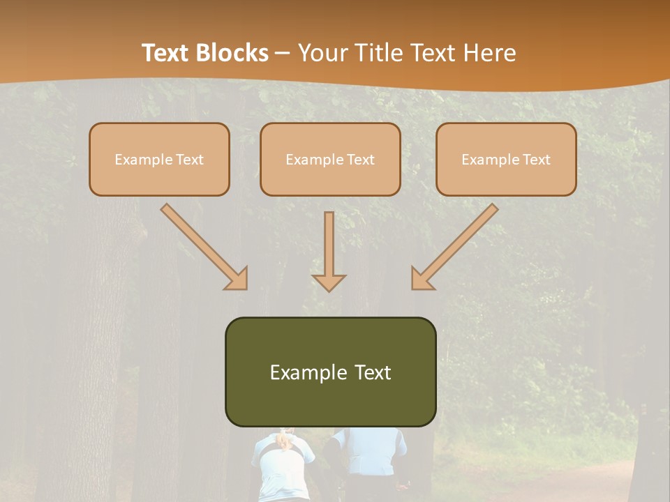 Two Bikers In The Oak Alley PowerPoint Template