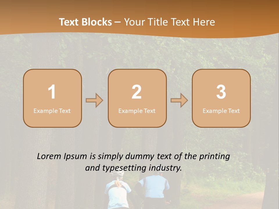 Two Bikers In The Oak Alley PowerPoint Template