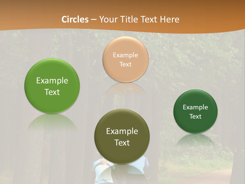 Two Bikers In The Oak Alley PowerPoint Template