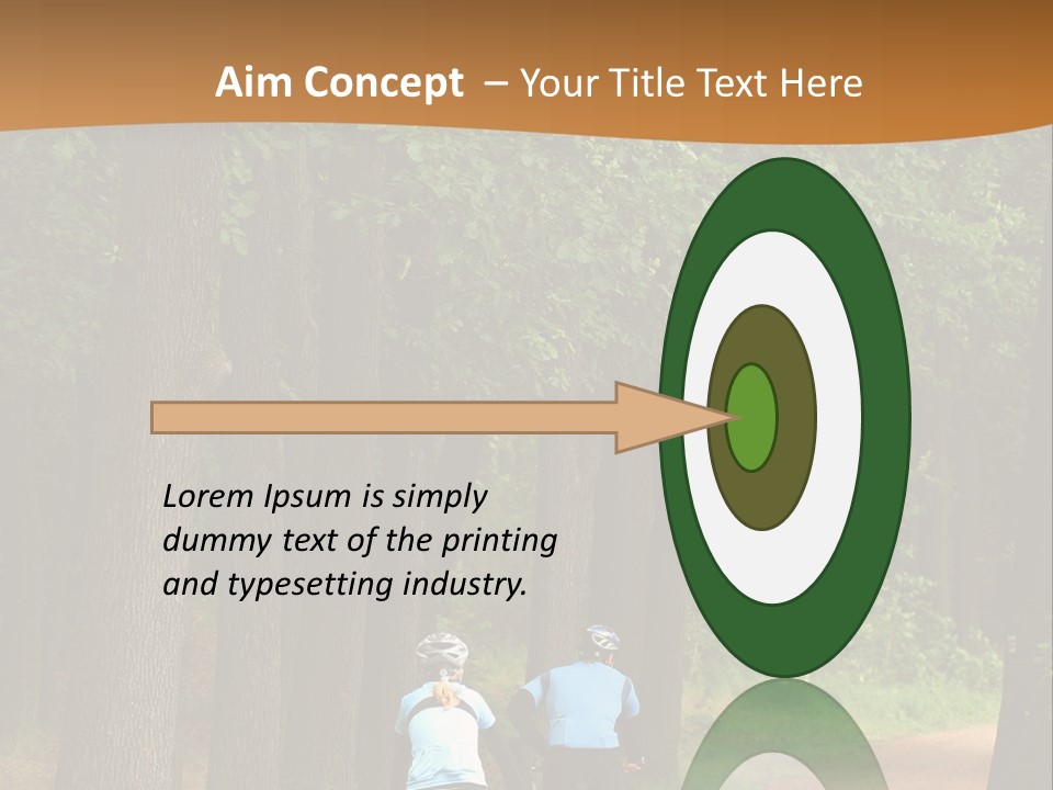 Two Bikers In The Oak Alley PowerPoint Template