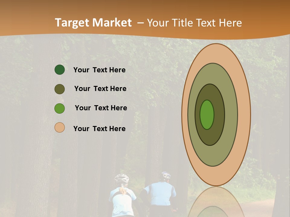 Two Bikers In The Oak Alley PowerPoint Template