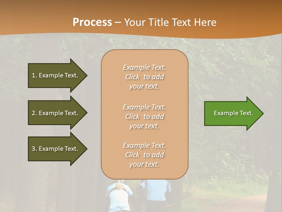 Two Bikers In The Oak Alley PowerPoint Template