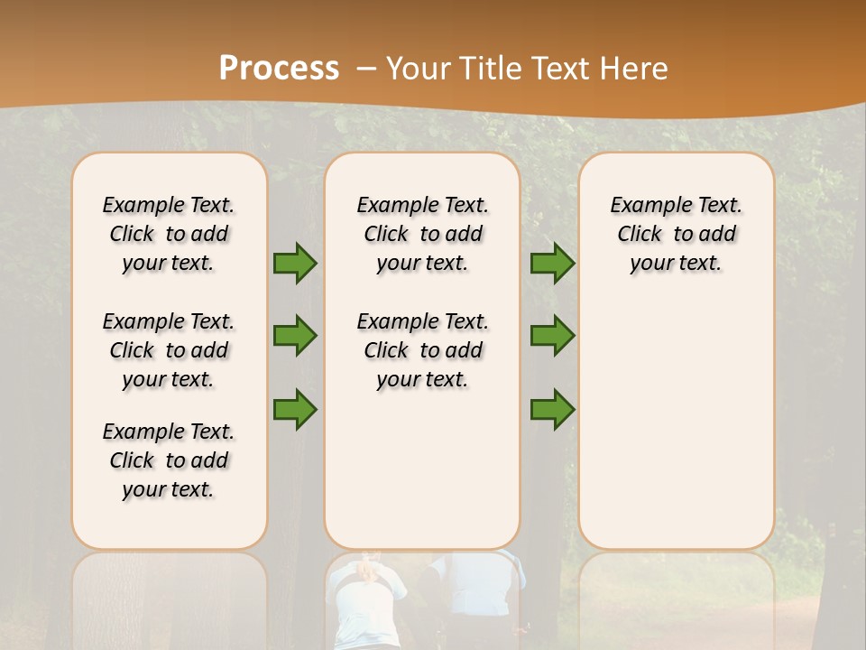 Two Bikers In The Oak Alley PowerPoint Template