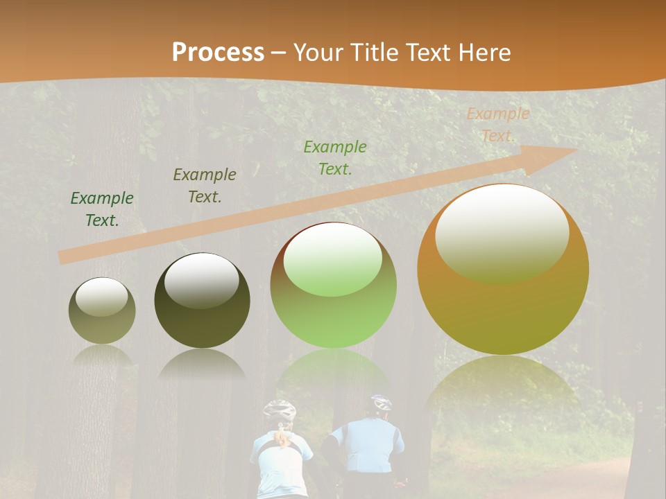 Two Bikers In The Oak Alley PowerPoint Template