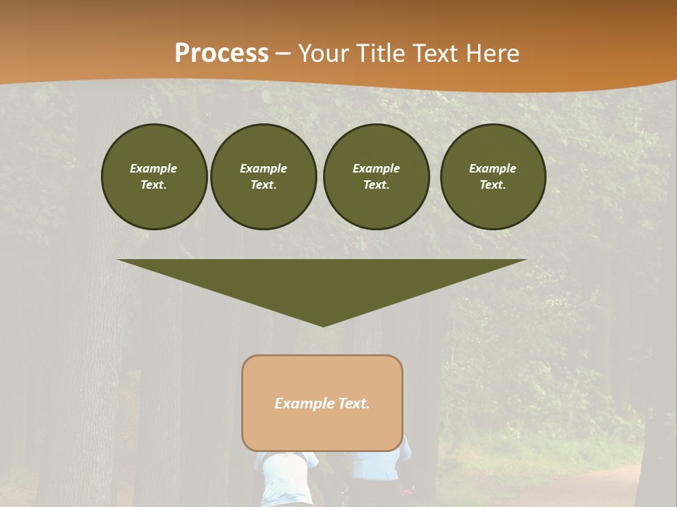 Two Bikers In The Oak Alley PowerPoint Template