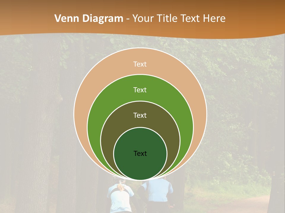 Two Bikers In The Oak Alley PowerPoint Template