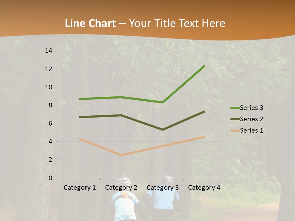 Two Bikers In The Oak Alley PowerPoint Template