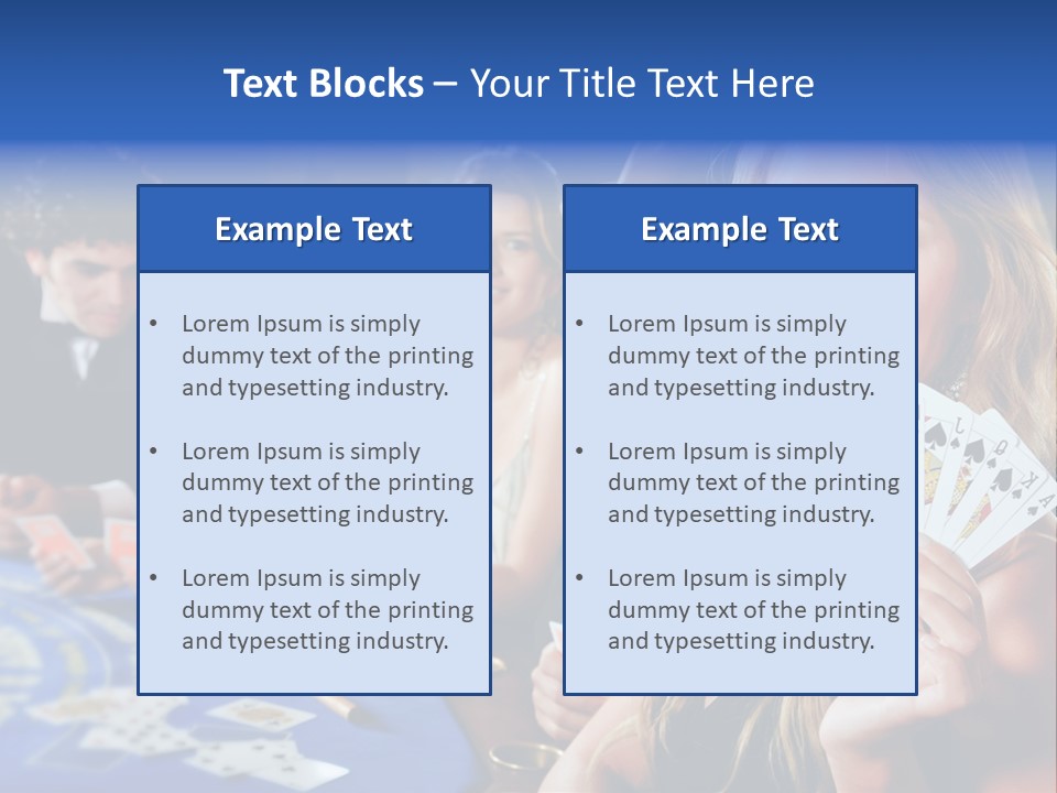 Poker Players Sitting Around A Table At A Casino PowerPoint Template