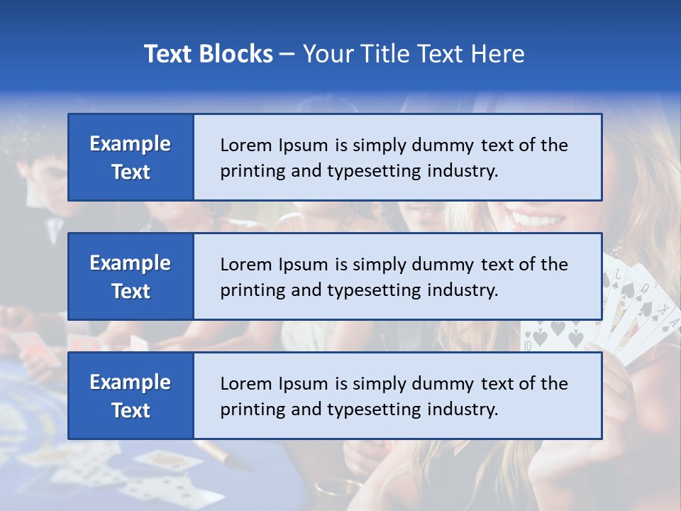 Poker Players Sitting Around A Table At A Casino PowerPoint Template