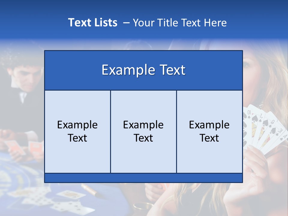 Poker Players Sitting Around A Table At A Casino PowerPoint Template