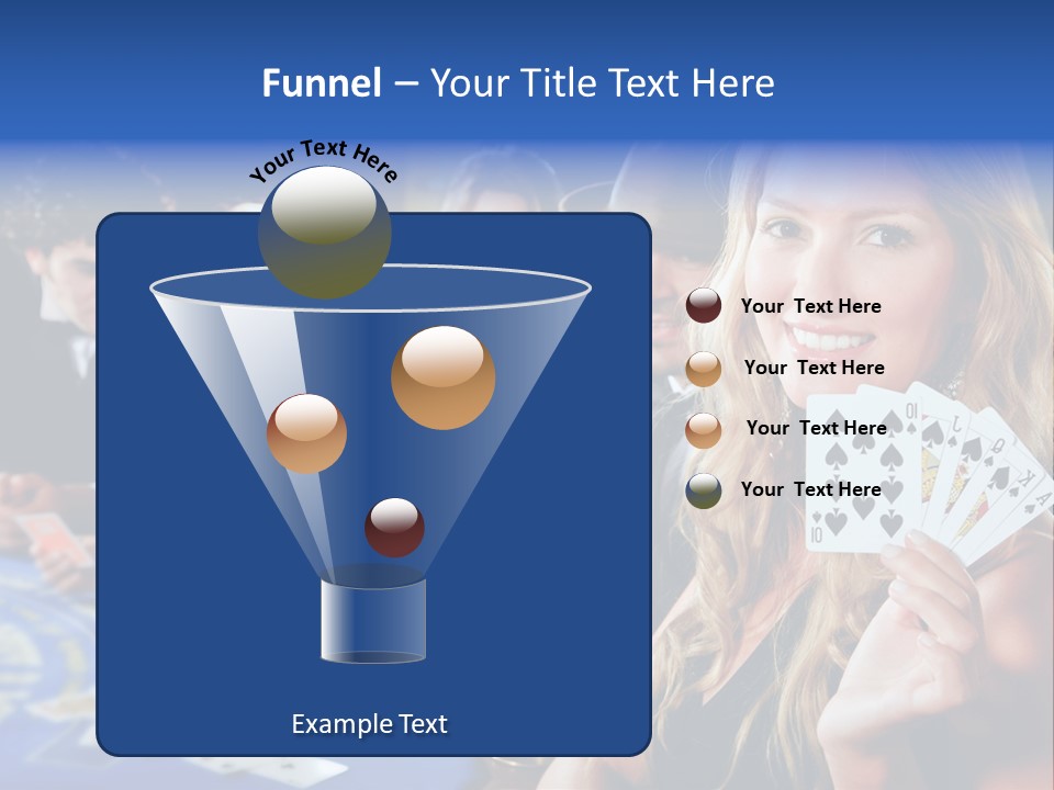 Poker Players Sitting Around A Table At A Casino PowerPoint Template