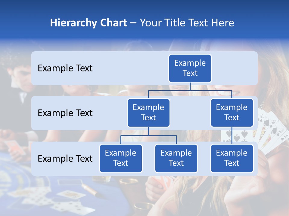 Poker Players Sitting Around A Table At A Casino PowerPoint Template