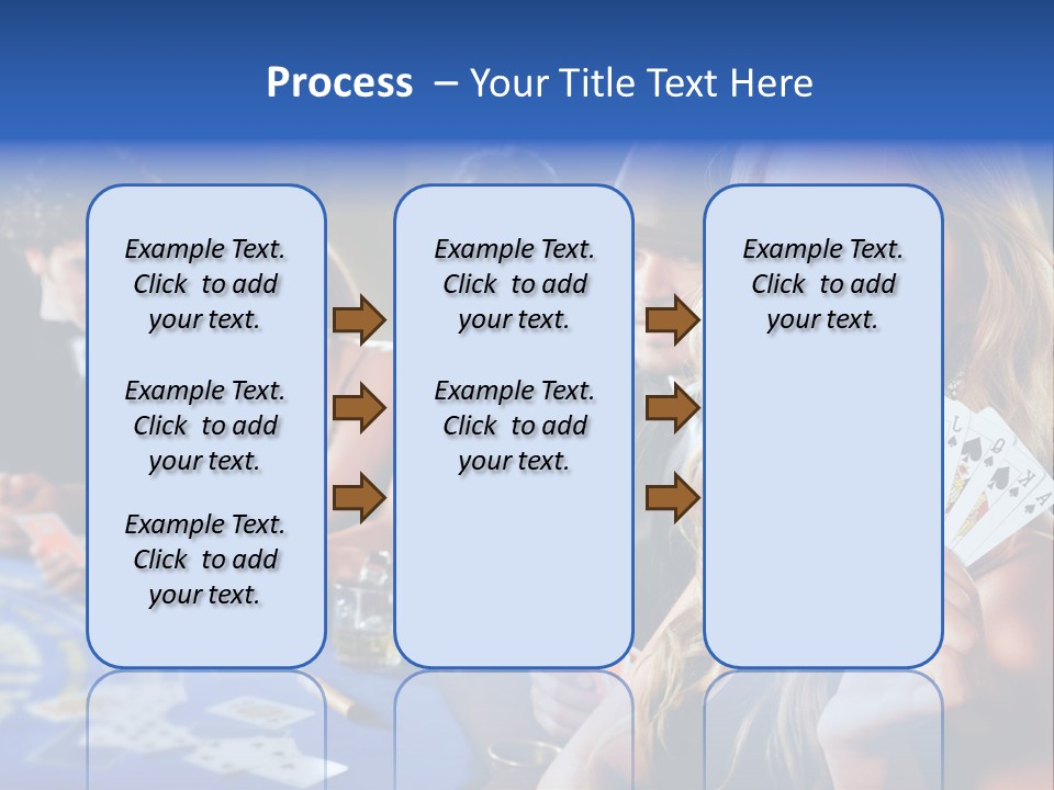 Poker Players Sitting Around A Table At A Casino PowerPoint Template