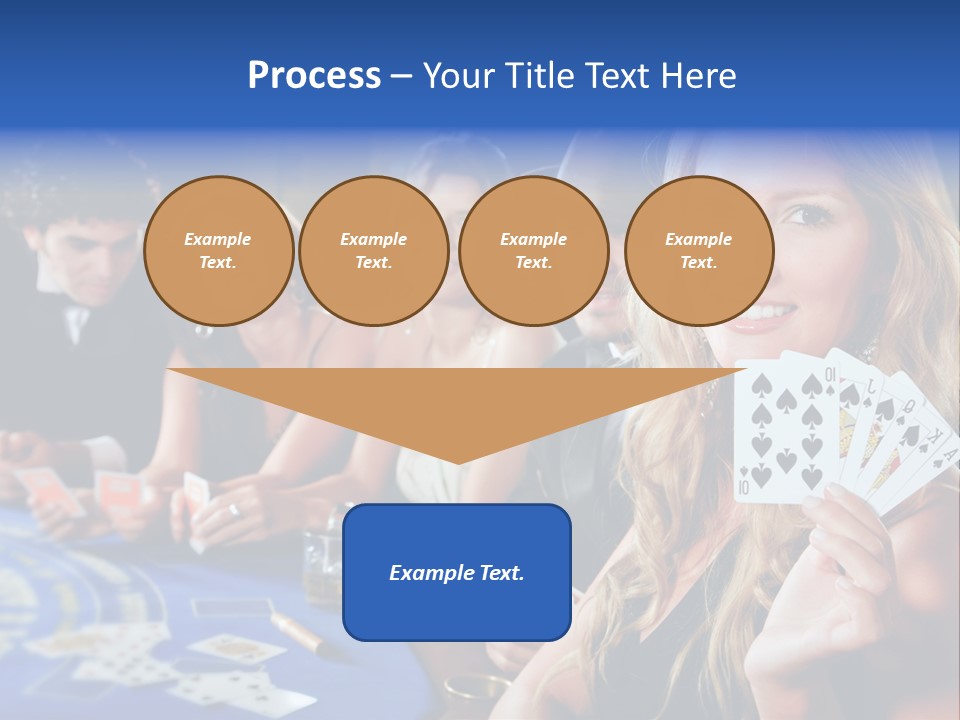 Poker Players Sitting Around A Table At A Casino PowerPoint Template