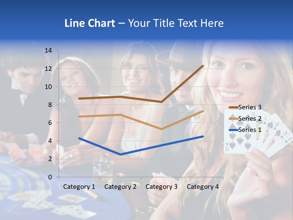 Poker Players Sitting Around A Table At A Casino PowerPoint Template