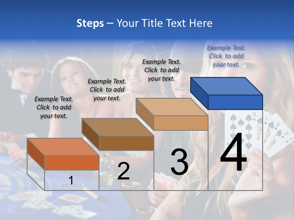 Poker Players Sitting Around A Table At A Casino PowerPoint Template