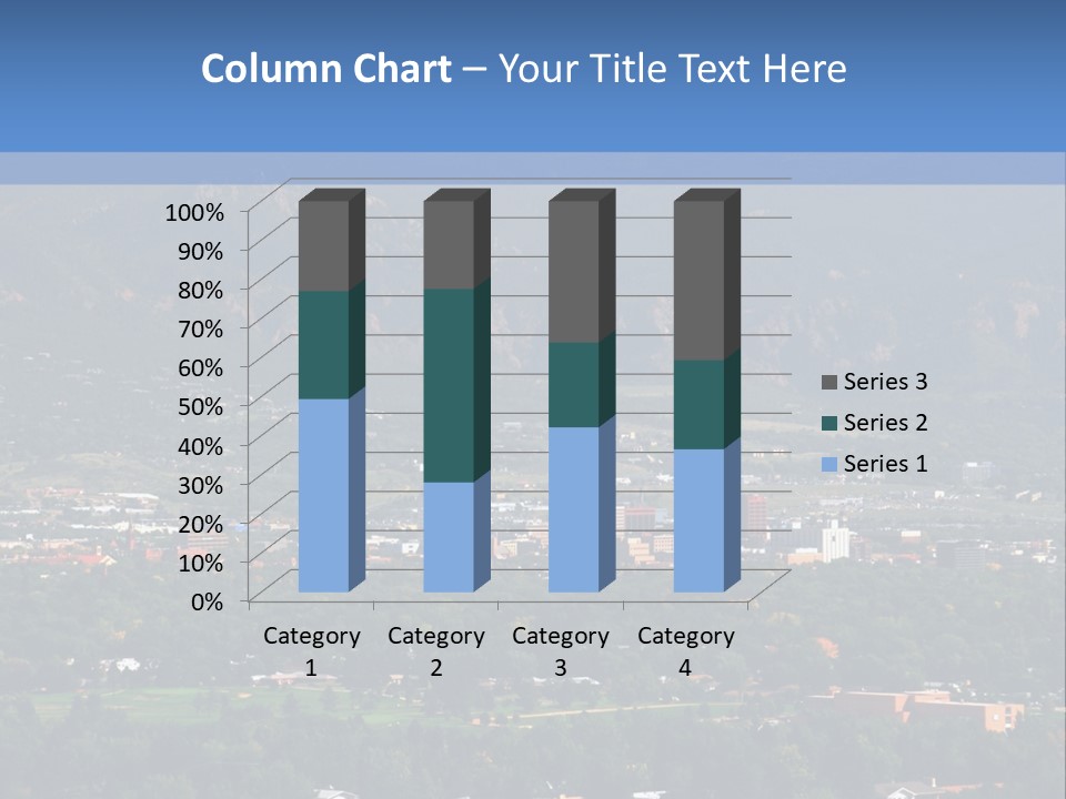 Attractive Female Businesswoman In The Office, Work Overload. Studio Shot. PowerPoint Template
