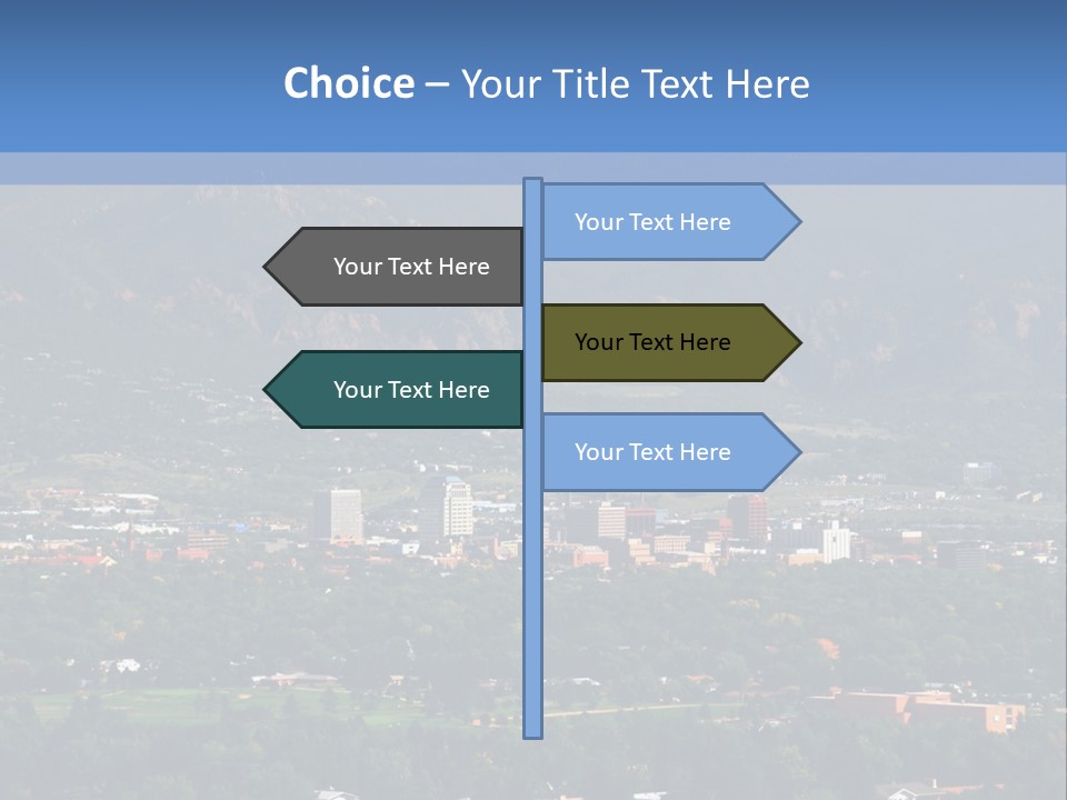 Attractive Female Businesswoman In The Office, Work Overload. Studio Shot. PowerPoint Template