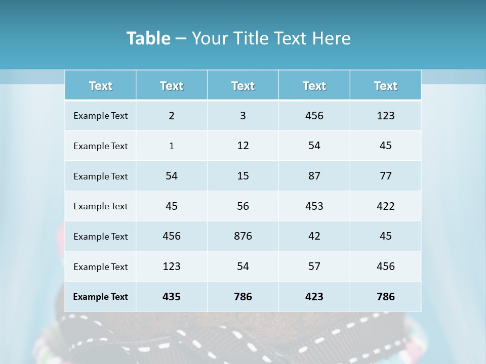 Colorful Cupcake With Ribbons. PowerPoint Template