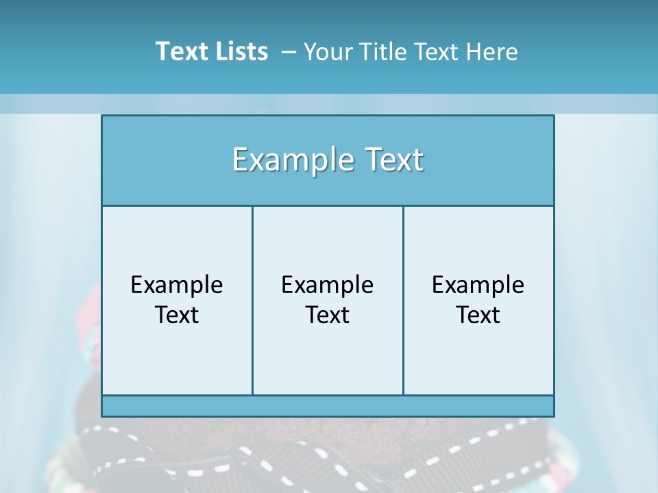 Colorful Cupcake With Ribbons. PowerPoint Template