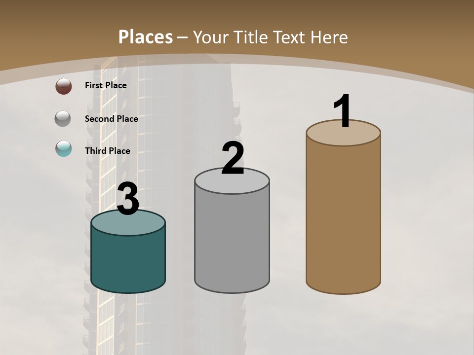 Modern Apartment Building At Sunset In Austin, Texas. PowerPoint Template