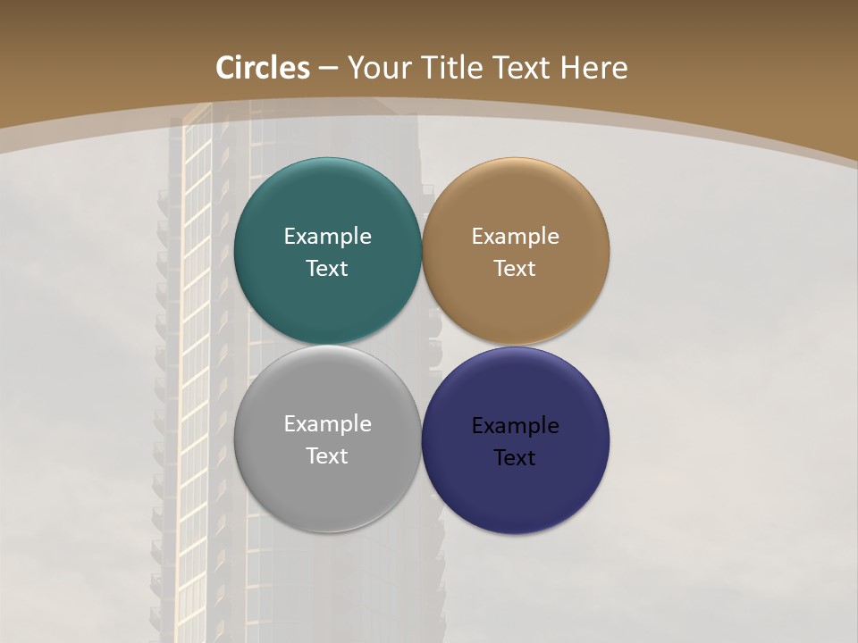 Modern Apartment Building At Sunset In Austin, Texas. PowerPoint Template