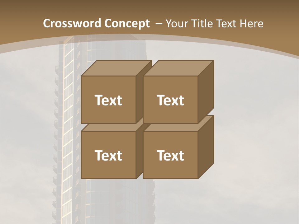 Modern Apartment Building At Sunset In Austin, Texas. PowerPoint Template