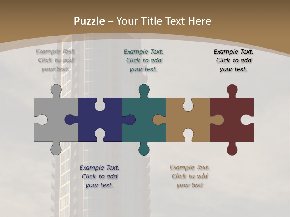 Modern Apartment Building At Sunset In Austin, Texas. PowerPoint Template