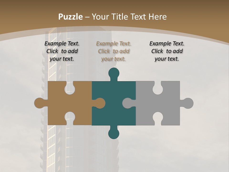 Modern Apartment Building At Sunset In Austin, Texas. PowerPoint Template