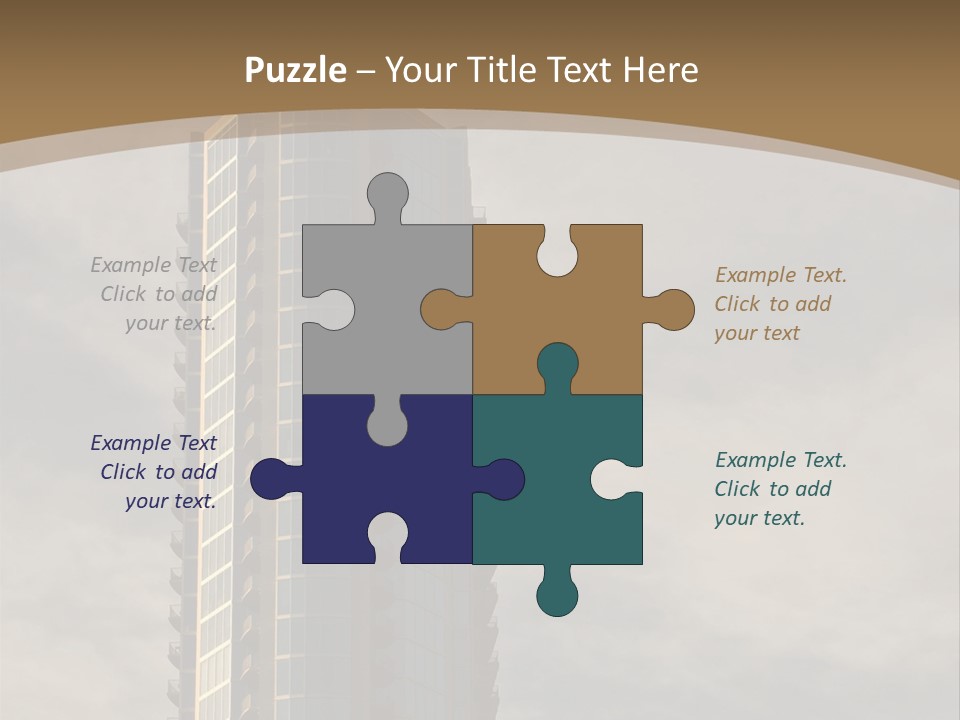 Modern Apartment Building At Sunset In Austin, Texas. PowerPoint Template