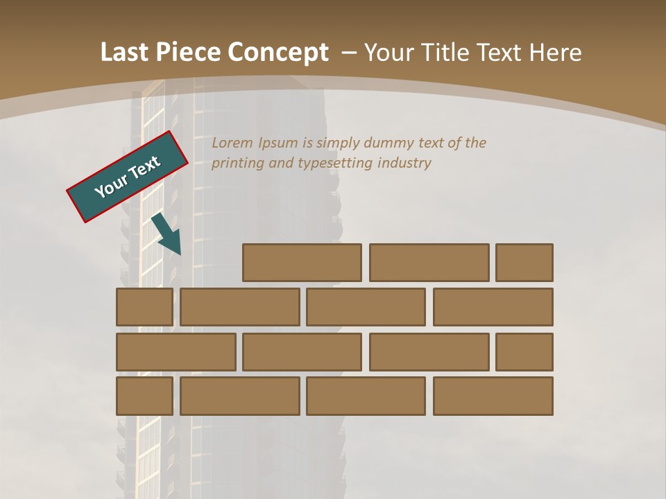 Modern Apartment Building At Sunset In Austin, Texas. PowerPoint Template