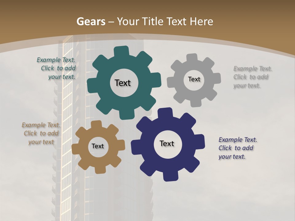 Modern Apartment Building At Sunset In Austin, Texas. PowerPoint Template