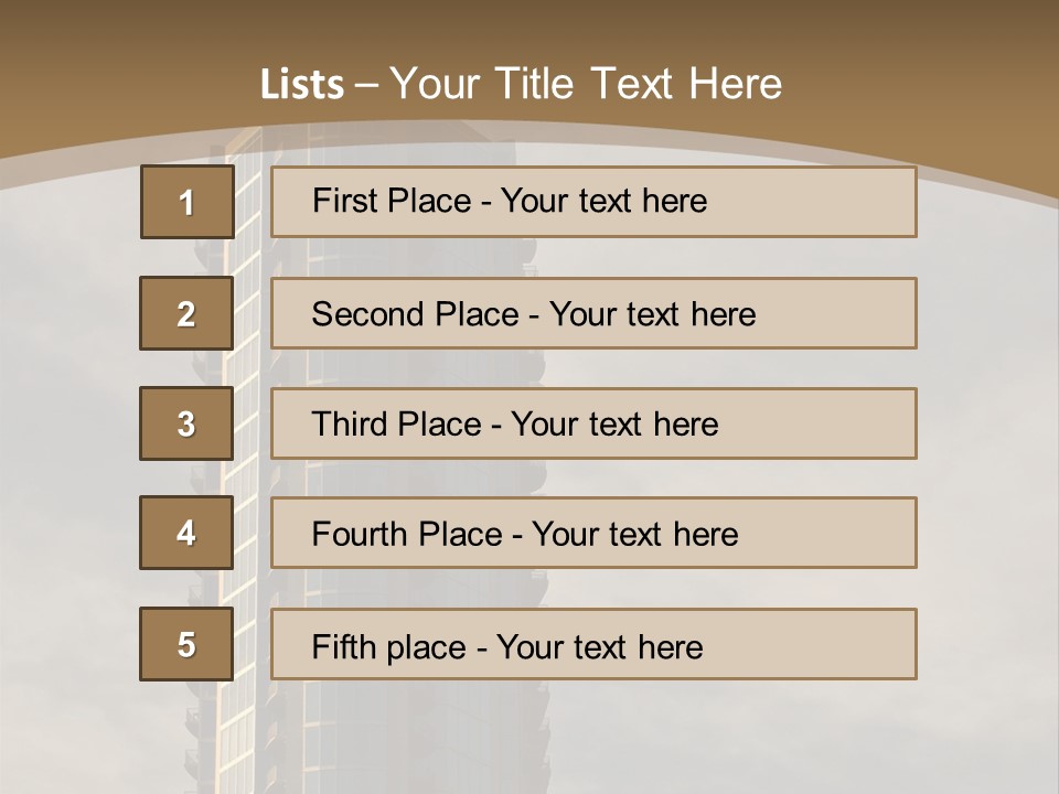 Modern Apartment Building At Sunset In Austin, Texas. PowerPoint Template