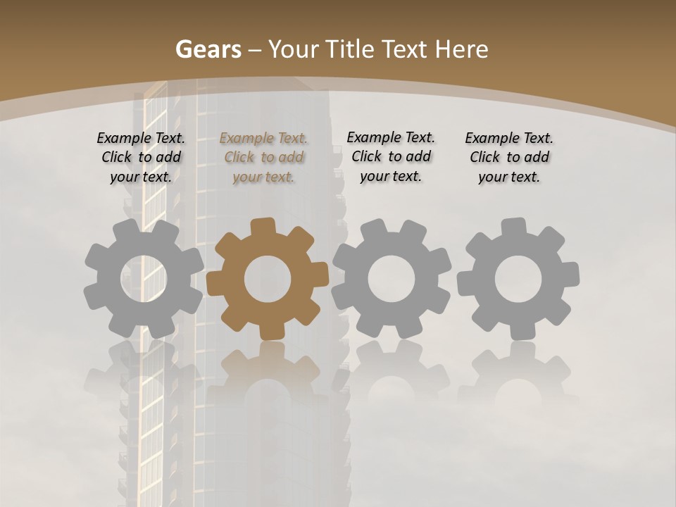 Modern Apartment Building At Sunset In Austin, Texas. PowerPoint Template