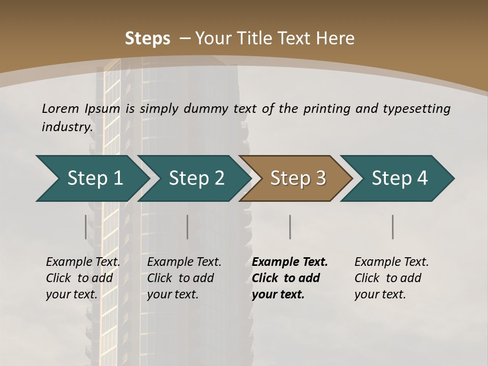Modern Apartment Building At Sunset In Austin, Texas. PowerPoint Template
