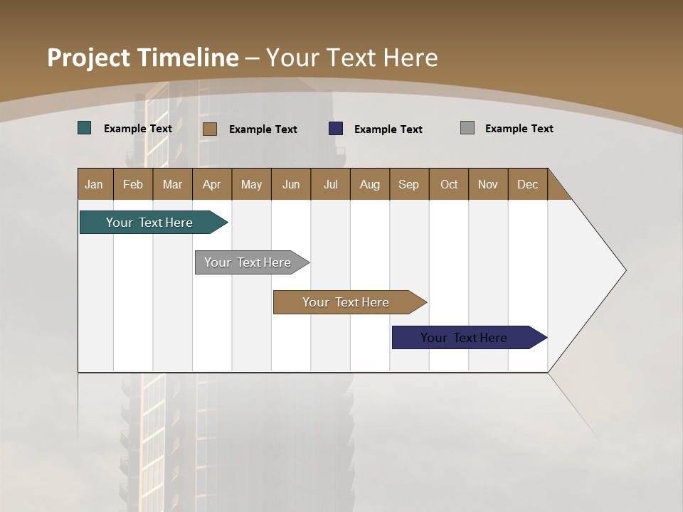 Modern Apartment Building At Sunset In Austin, Texas. PowerPoint Template