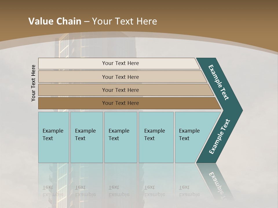 Modern Apartment Building At Sunset In Austin, Texas. PowerPoint Template