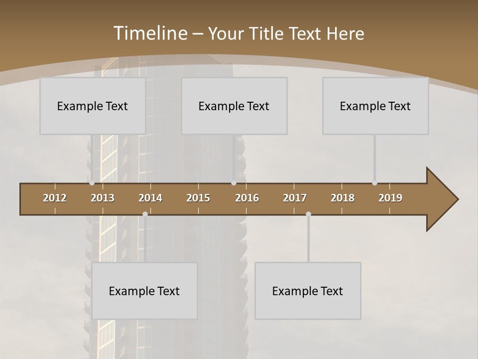 Modern Apartment Building At Sunset In Austin, Texas. PowerPoint Template
