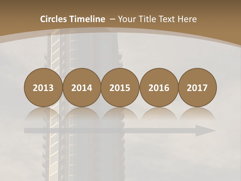 Modern Apartment Building At Sunset In Austin, Texas. PowerPoint Template