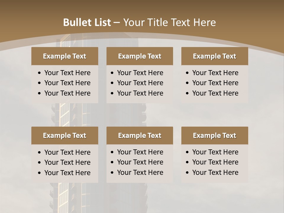 Modern Apartment Building At Sunset In Austin, Texas. PowerPoint Template
